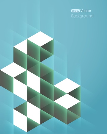Abstract vector background with cubesのイラスト素材