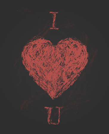I love you sckoll board lettering and symbol vector illustrationのイラスト素材