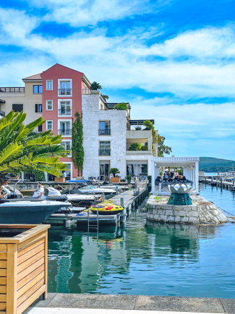 View of the port of Cannes, Franceの写真素材