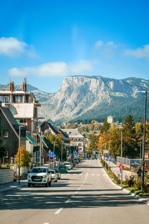 Central Street in Zabljak Montenegro November 2025のeditorial素材