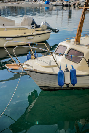 Boat at Shore Budva Montenegro January 5 2026のeditorial素材
