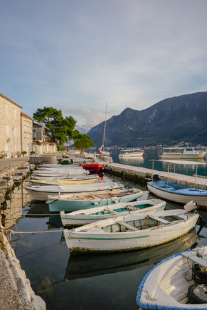 Moored Boats in Marina Under Clear Sky