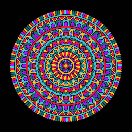 Flower Mandala. Vintage decorative elements. Oriental pattern, vector illustration. Islam, Arabic, Indian, moroccan,spain, turkish, pakistan, chinese, mystic, ottoman motifs.のイラスト素材