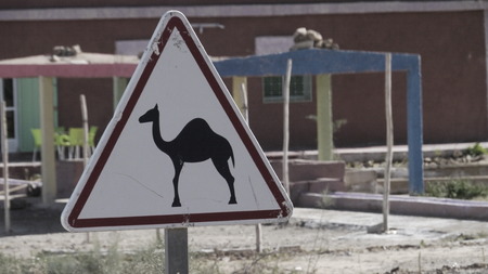 Camel warningの写真素材