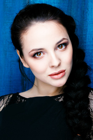 Portrait of a beautiful young womanの写真素材