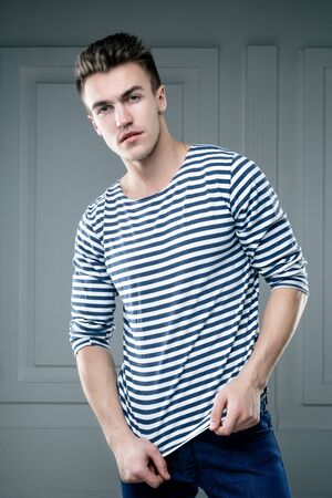 Portrait of handsome stylish manの写真素材