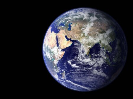 Earth from outer space - Africa & Asiaの写真素材