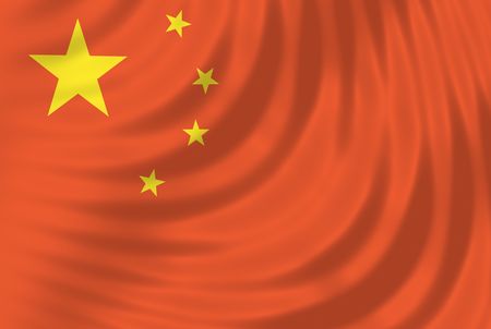 China - Floating free chinese flagのeditorial素材