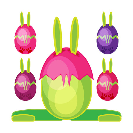 First happy babies easter day のイラスト素材