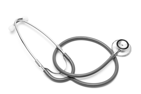 Isolated doctor stethoscope on white backgroundの写真素材