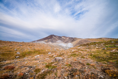 Asahidake summit in Daisetsuzan national park, Hokkaido の写真素材