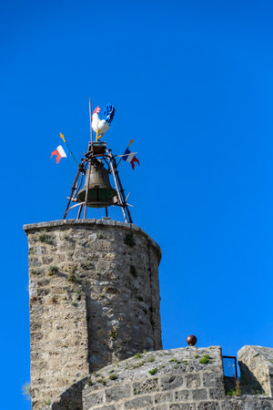 Clock tower in Anduze, Franceの写真素材