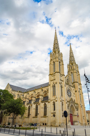Church of Saint-Baudier, Nimes, South of Franceの写真素材