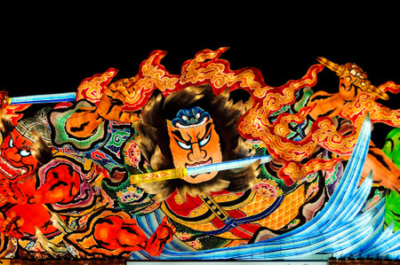 Floats of Nebuta Festival. Aomori City, Japanの写真素材