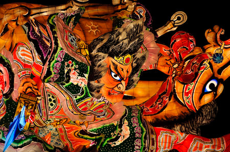 Floats of Nebuta Festival. Aomori City, Japan