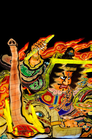 Floats of the Nebuta Festival. Aomori, Japanの写真素材