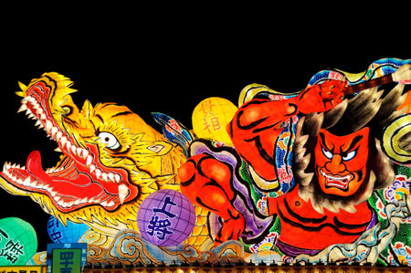Floats of the Nebuta Festival. Aomori, Japan