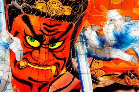 Floats of the Nebuta Festival. Aomori, Japanの写真素材