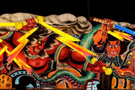 Floats of the Nebuta Festival. Aomori, Japanの写真素材