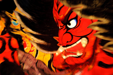 Floats of the Nebuta Festival. Aomori, Japanの写真素材