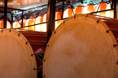 Nebuta Festival drums, Aomori City, Japanの写真素材