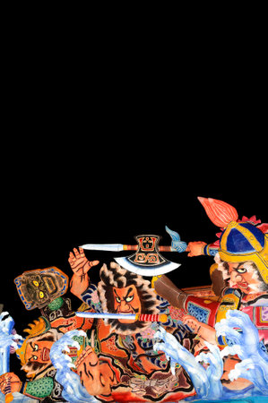 Floats of the Nebuta Festival. Aomori, Japanの写真素材
