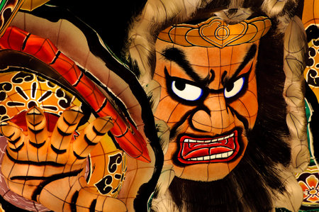 Floats of the Nebuta Festival. Aomori, Japanの写真素材