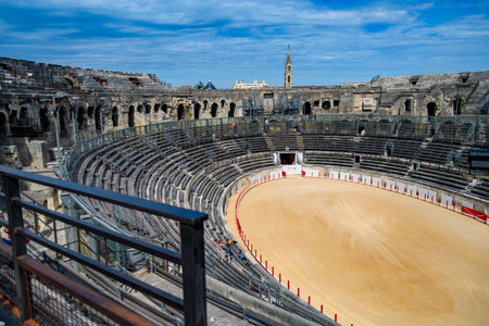 Ancient Roman ruins, amphitheater. Nimes, Franceの写真素材