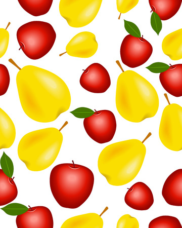 Vector illustration of a seamless background with fruitsのイラスト素材