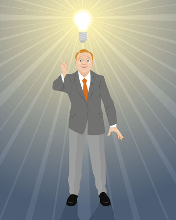 Vector illustration of a businessman having insightのイラスト素材