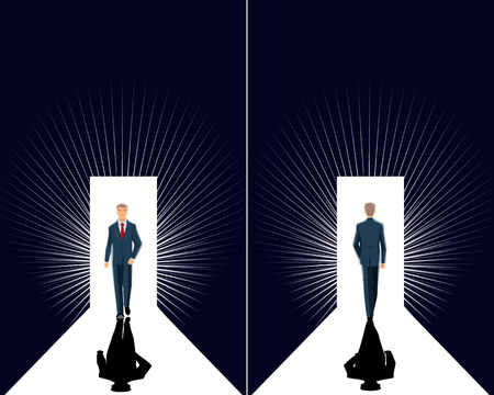 Vector illustration of  insight in business on blackのイラスト素材