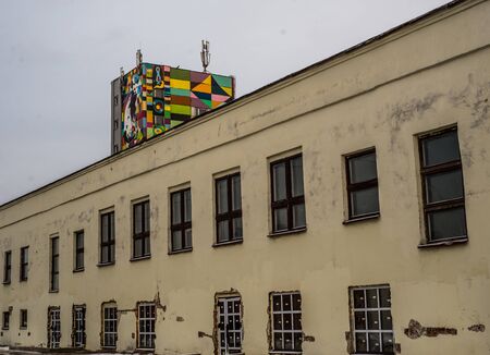 Street wall graffitis in Minsk, Limassol and Nicosia.のeditorial素材
