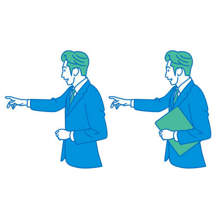 a man who presentsのイラスト素材