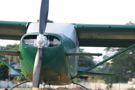 Old aircraft close up