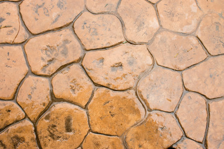 Wet Tiled floor texture backgroundの写真素材