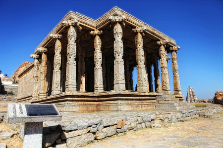Kadlekalu Ganesha Temple in Hampi indiaの写真素材