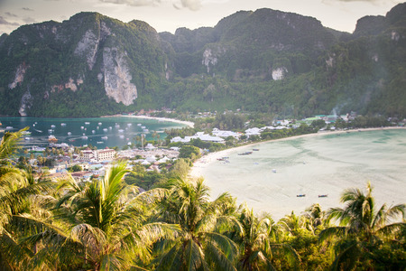 Phi Phi viewpoint in the eveningの写真素材