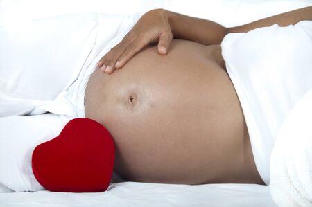Pregnant women valentine giftの写真素材