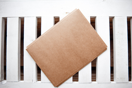 Top view of envelope and blank greeting cardの写真素材