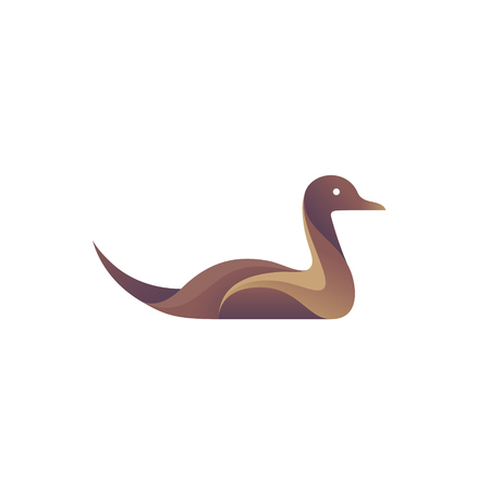 Duck illustration, iconのイラスト素材