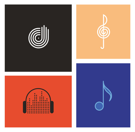 Vector music set, iconsのイラスト素材