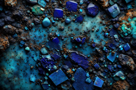 Background of blue and turquoise agate, AI Generatedの素材