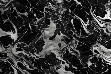Black and white marble pattern texture backgroundの素材