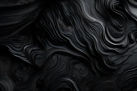 Black abstract wavy backgroundの素材