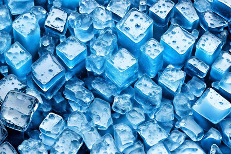 blue ice cubes backgroundの素材