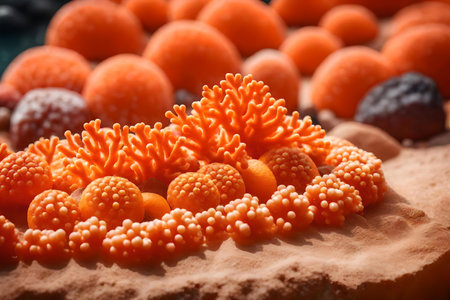 orange coral background for designの素材