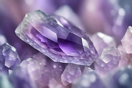 Amethyst crystal close shotの素材
