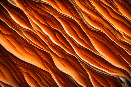 orange wavy rock textureの素材