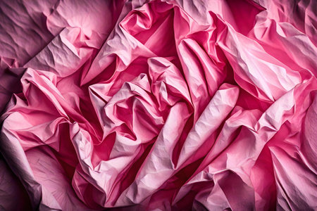 Pink crumpled paper background textureの素材