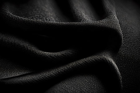 black fabric canvas macro textureの素材
